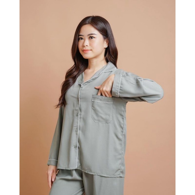 Setelan pajamaas PP twilly sage green