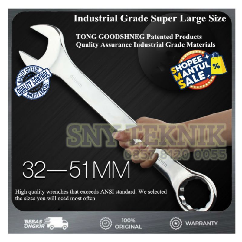 Kunci Ring Pas 45 mm Kombinasi - Wrench Combination Konci Ring 45mm