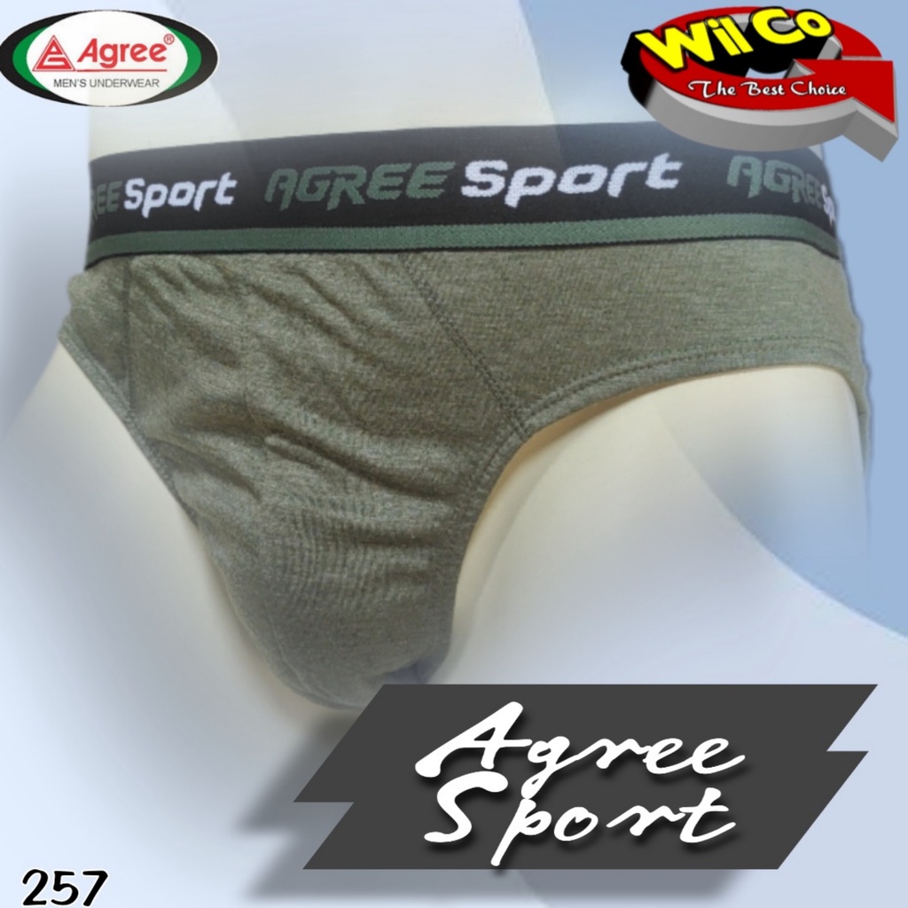 K257T - (DIJUAL PER 1 BOX ISI 3 Pcs) CELANA DALAM PRIA CD PRIA SEGITIGA PAKAIAN DALAM AGREE SPORT SIZE M - XXL