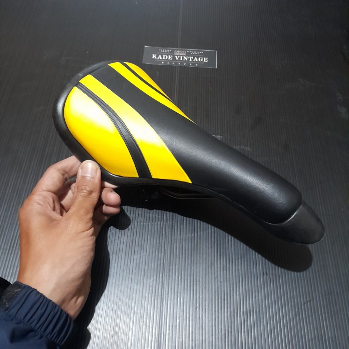 populer] Saddle jok VELO kuning vintage OLD school BMX sadel OSBMX