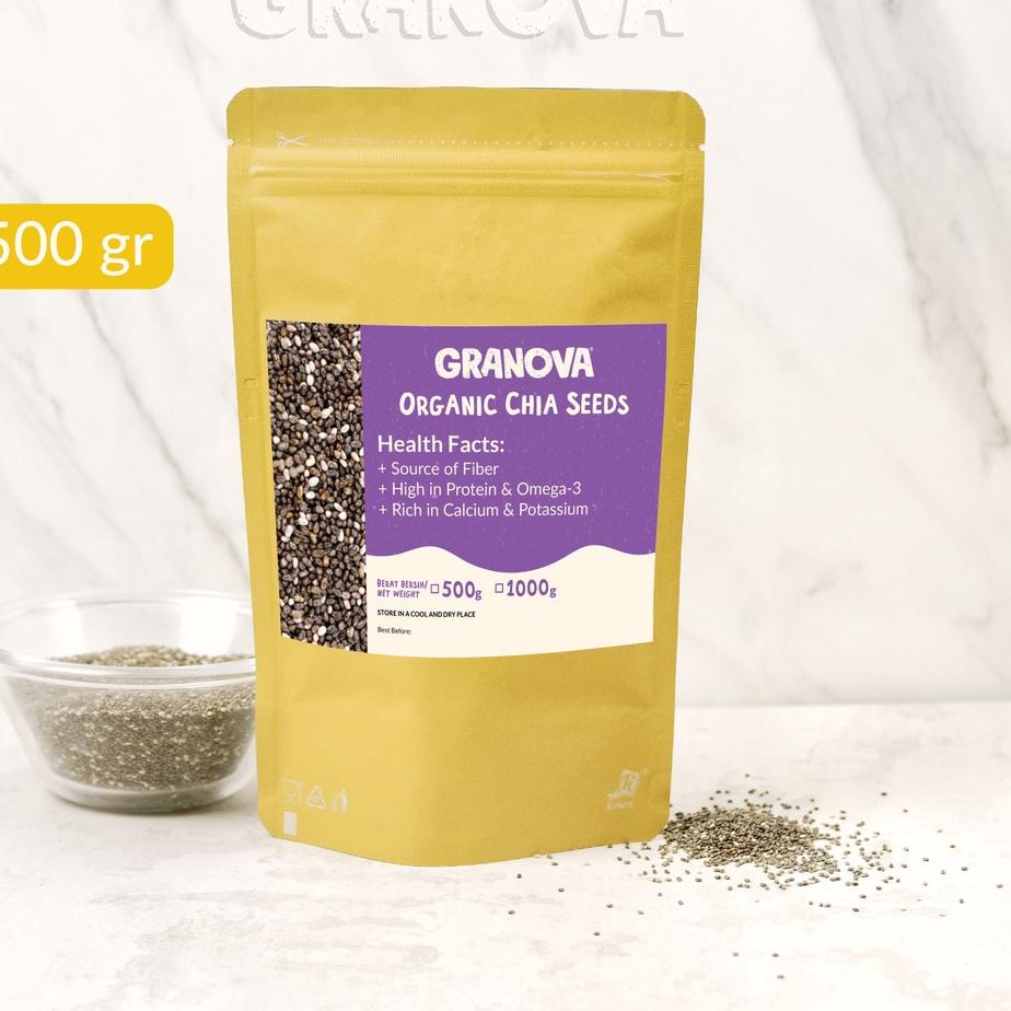 

❉ Premium Chia Seed/ Biji Chia by Granova 500g (Certified USDA Organic) - healthy & natural superfood ✯
