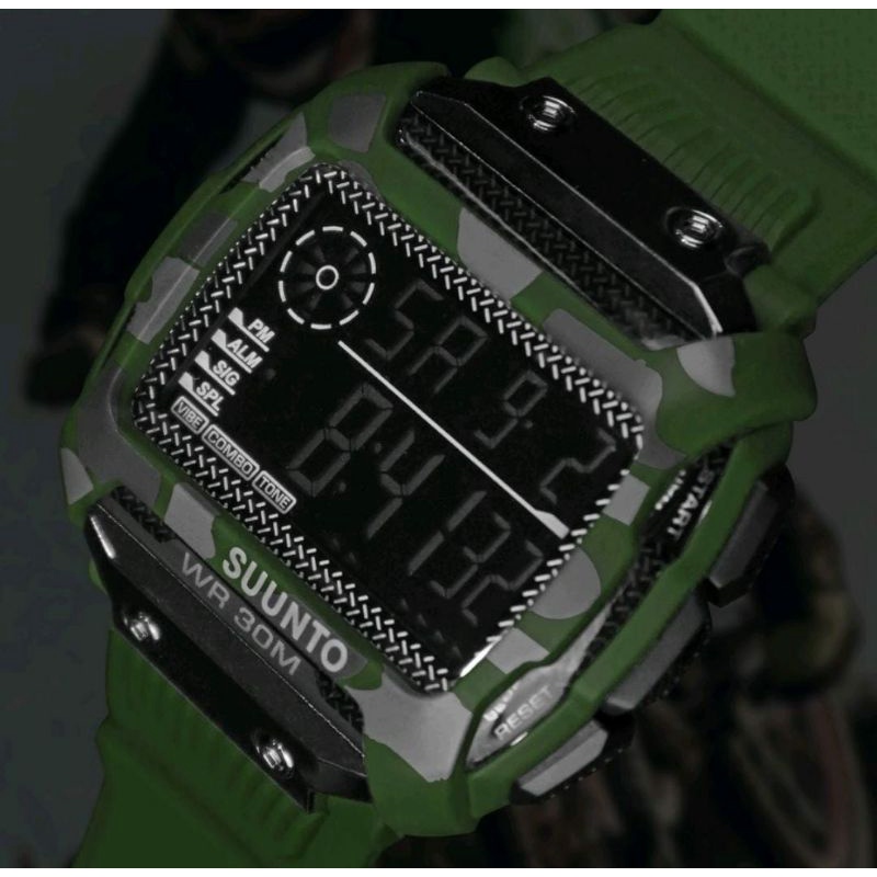 Jam Tangan Suunto Digital Men Watch Tahan Air Kasual Free Box