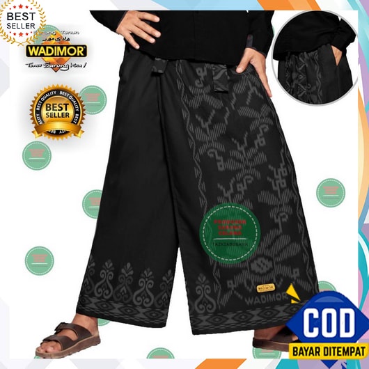 Bagus Sarung Celana Wadimor ginal 100% Dewasa Dan Anak Hitam Dan Putih Polos .. .. .. Sarung Celana 