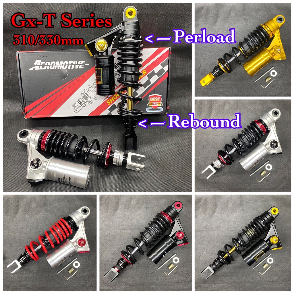 Shock Aeromotive AE-06 GX-T Dumper Active ShockBreaker Singel metic tabung atas dumper 330mm 310mm