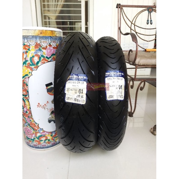 TERMURAH ban baru metzeler roadtec 01 120/70 160/60 not racetec sportec m9rr pirelli supercorsa ross