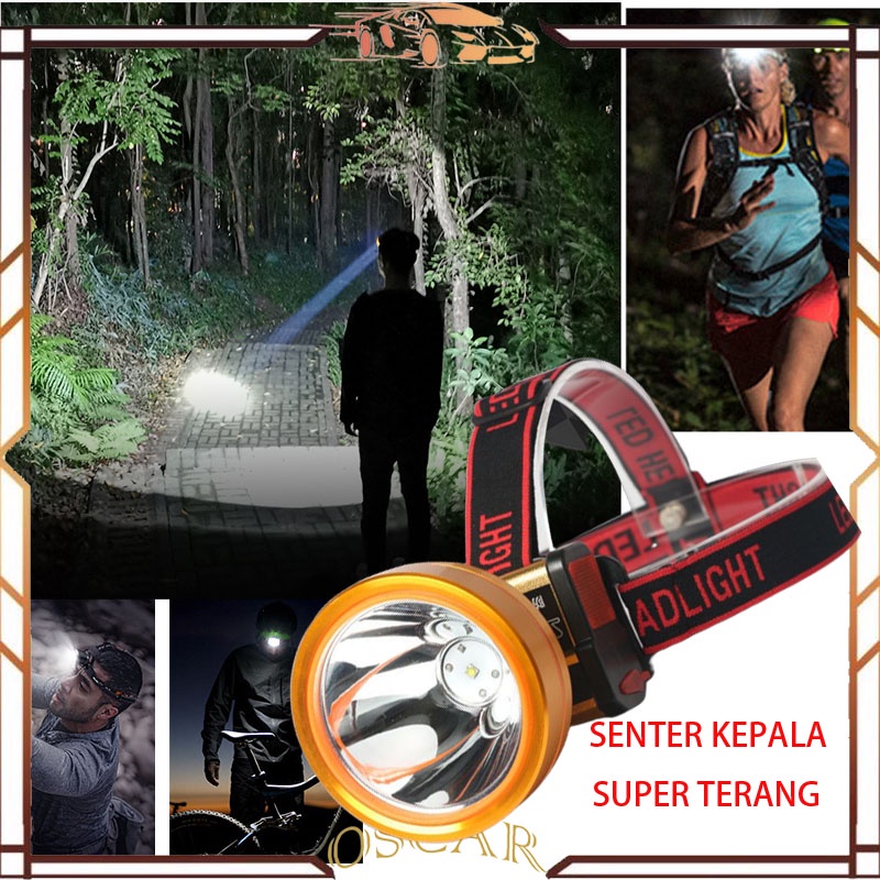 Senter Lampu Kepala Head Lamp Nyala Putih Kuning 20Watt / 35Watt / 50Watt / 80Watt