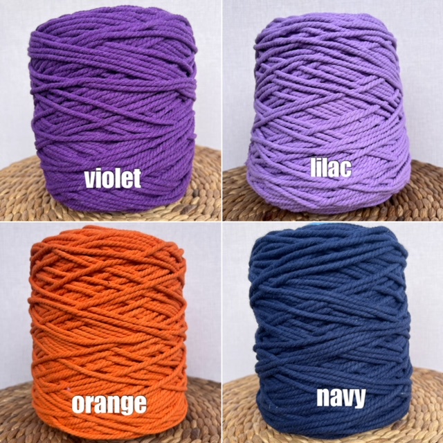 Tali macrame warna cotton rope 4mm 1KG part I