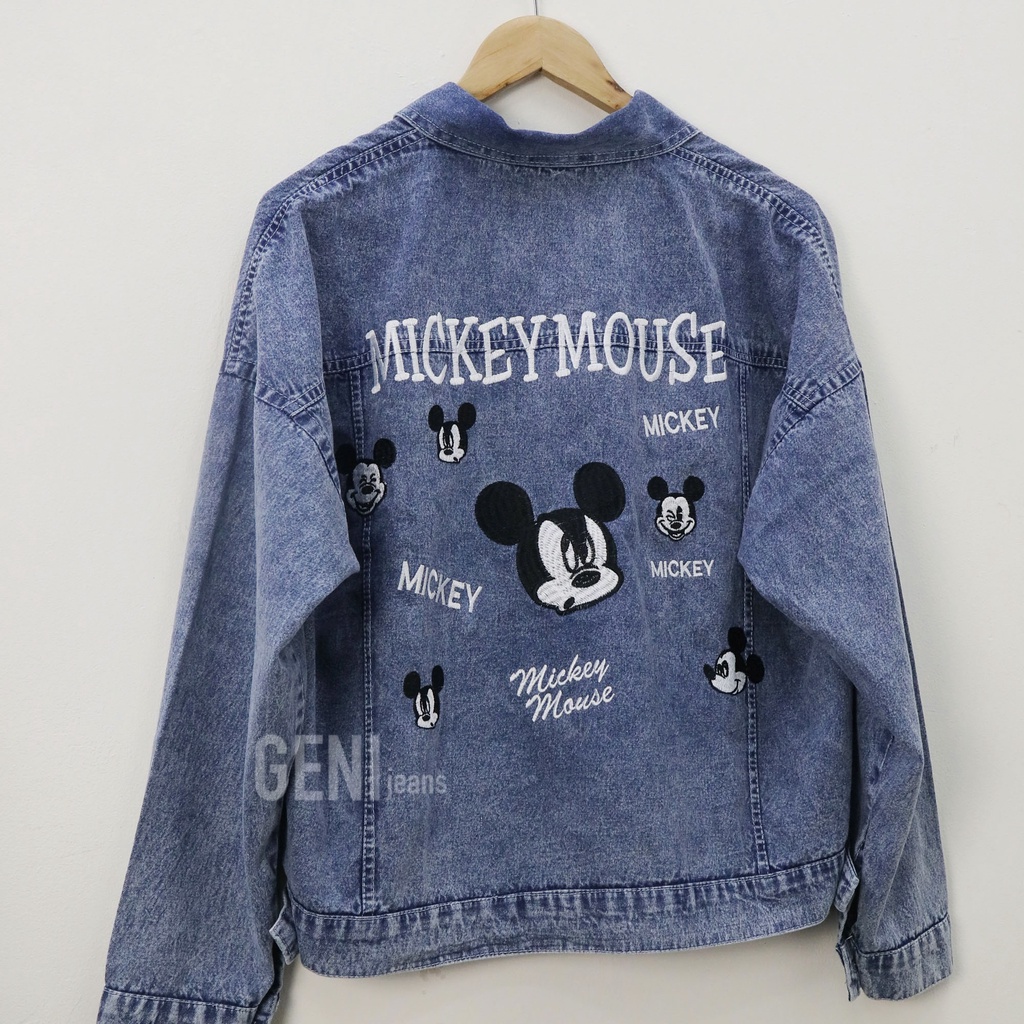 Oversize mm mickey jacket jeans wanita by Genijeans