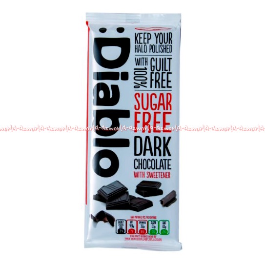 Diablo Dark 85gr Milk Dark Chocolate Sugar Free Guilt Free Coklat Tanpa Gula Cokelat Batangan Rendah Gula No Sugar Diabllo