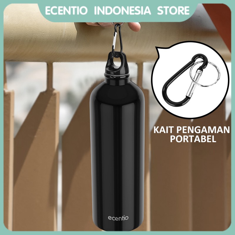 ecentio botol minum tumbler minum botol air aluminum portabel bottle anti tumpah bpa free sepeda