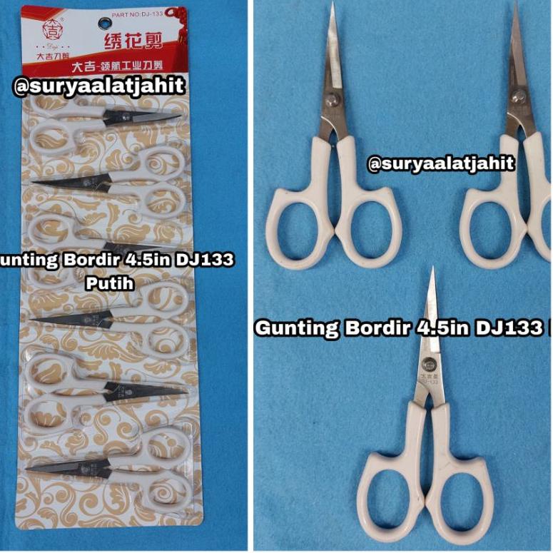 

[ART. 68] Gunting Bordir 4.5in (11cm) DJ133 Putih kwalitas bagus rp.15.000/1pcs