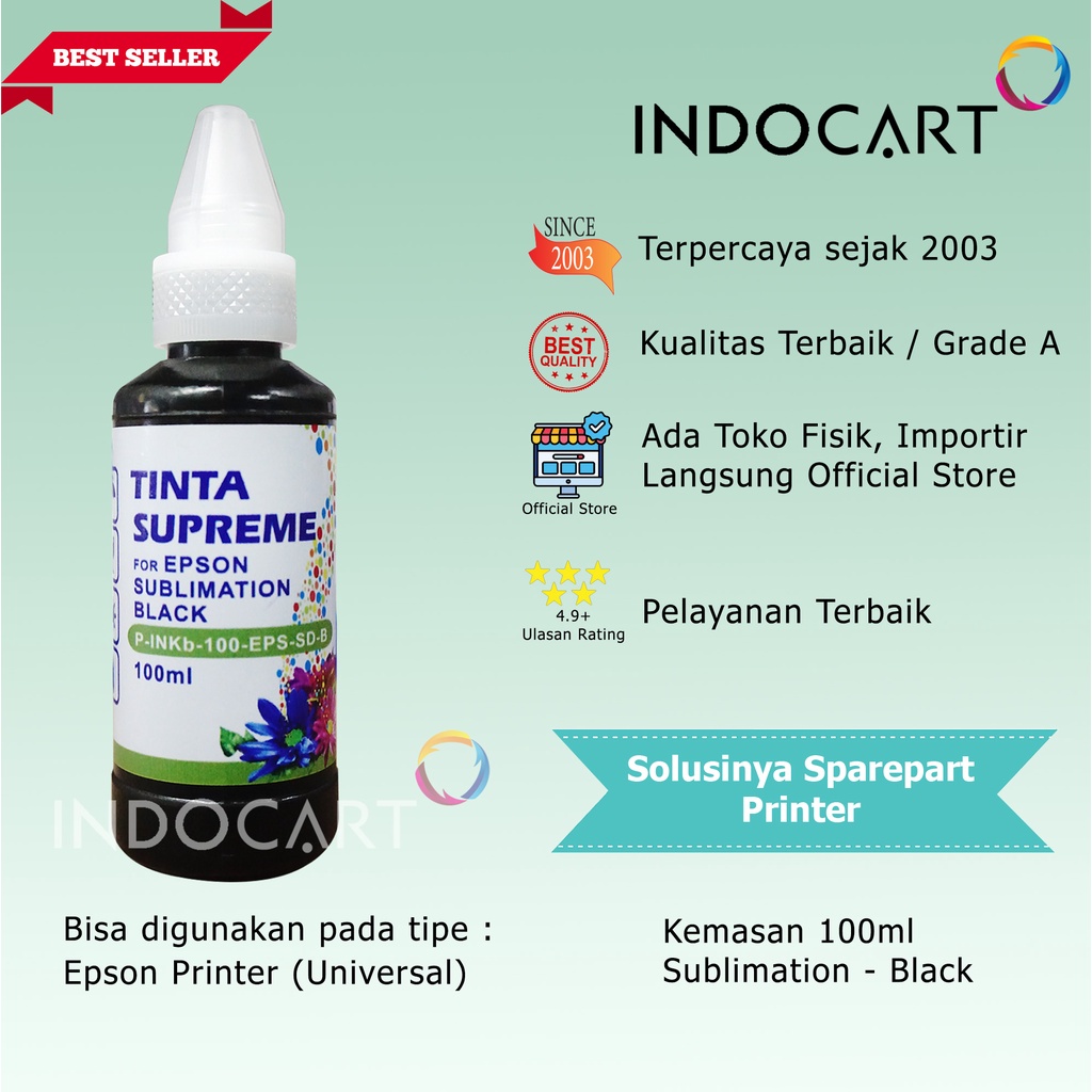 IndoCart Tinta Refill Printer Epson-Sublim Sublimation Ink-100ml