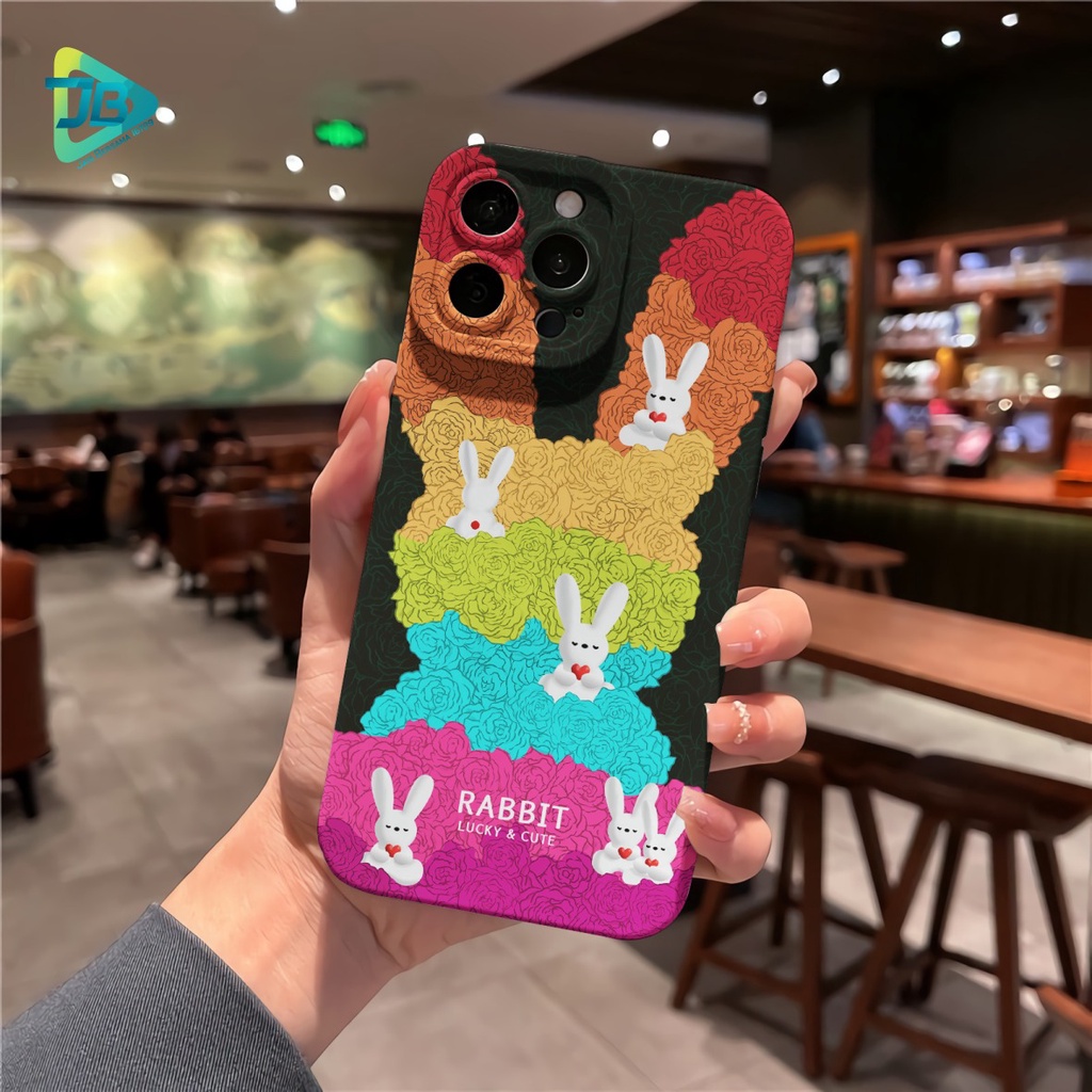 CUSTOM CASE SOFTCASE SILIKON PROCAMERA LITTLE RABBIT CUSTOM VIVO Y12 Y15 Y17 Y16 Y12S Y20 Y21S Y91 Y93 Y95 Y91C Y1S Y22 Y35 V25 V25E JB7310