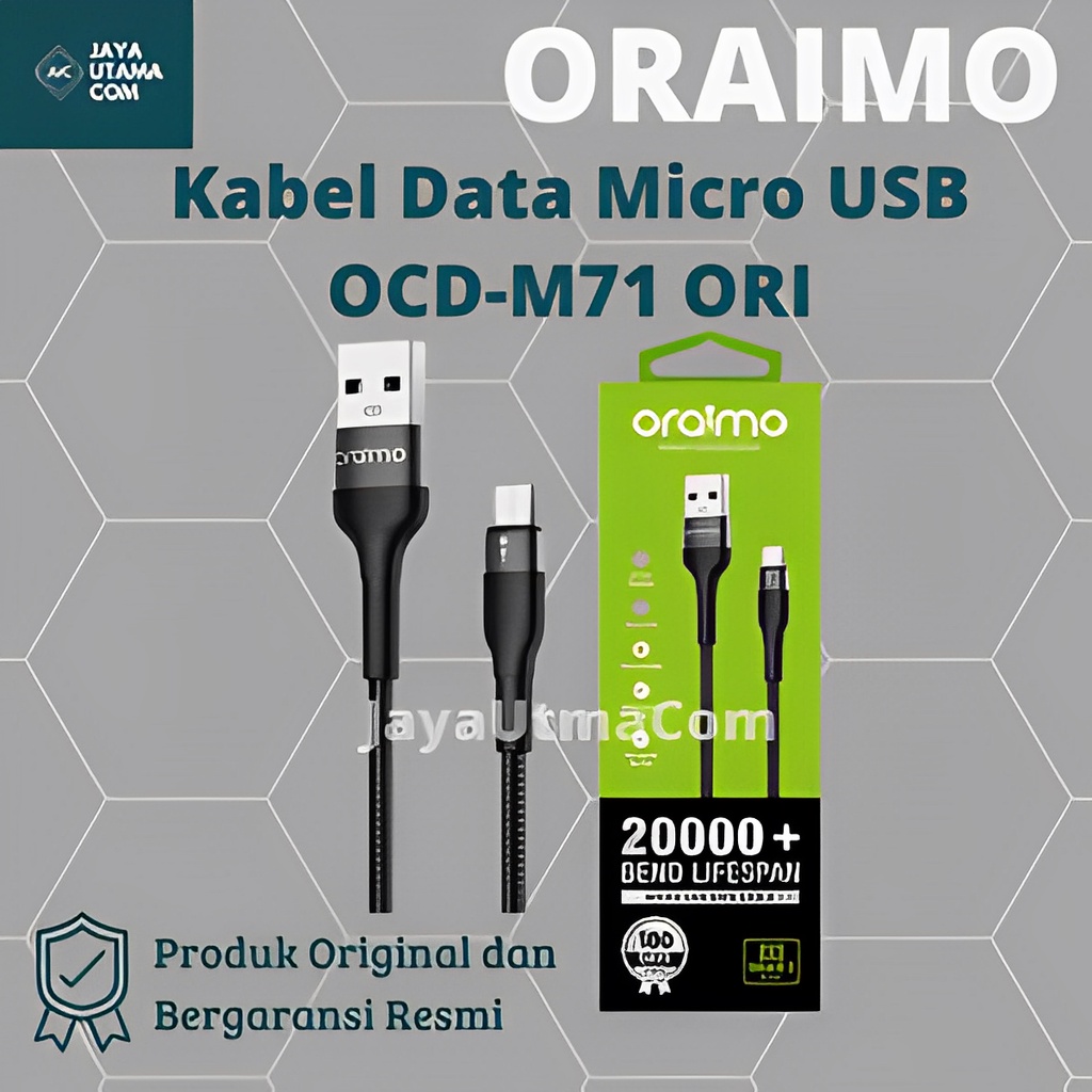 Oraimo Kabel Data Micro USB Android Cable Fast Charging OCD-M71 ORI