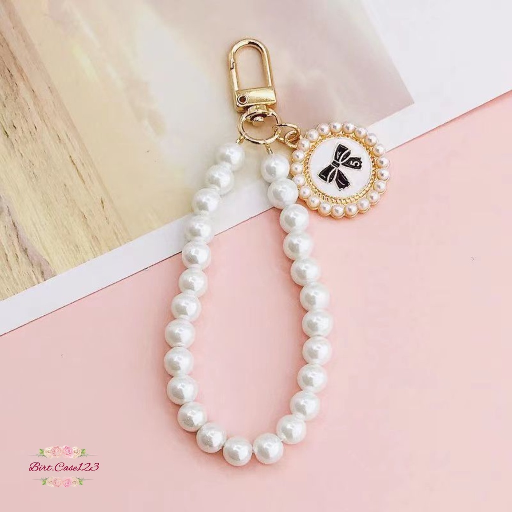 SM02 Tali Lanyard Manik Manik Mutiara Akrilik Anti Hilang untuk case Hp Universal BC7145