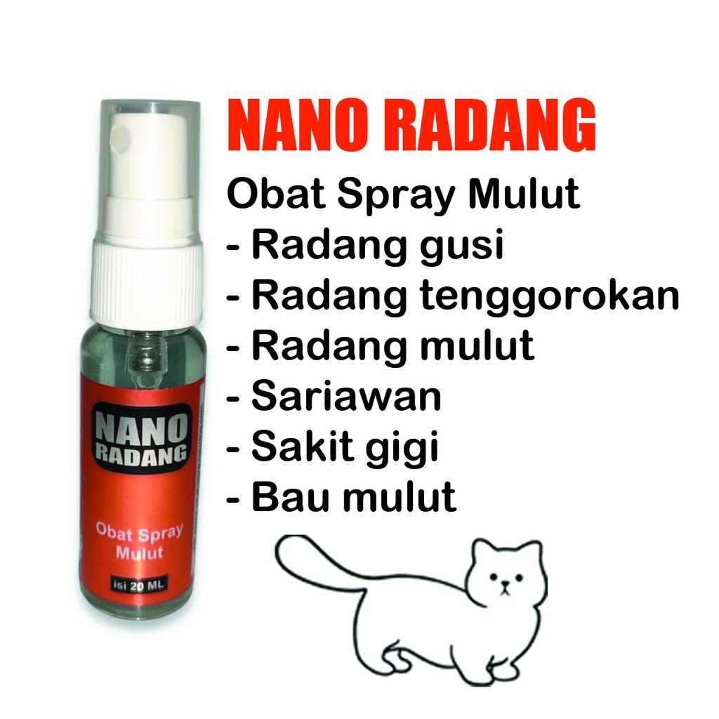 NANO RADANG untuk mengatasi sariawan sakit gigi dan segala radang mulut kucing