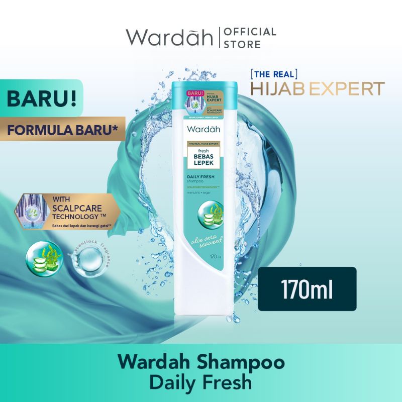 Wardah Shampoo &amp; Conditioner 170ml | Hairfall Treatment | Nutri Shine | Anti Dandruff | Daily Fresh