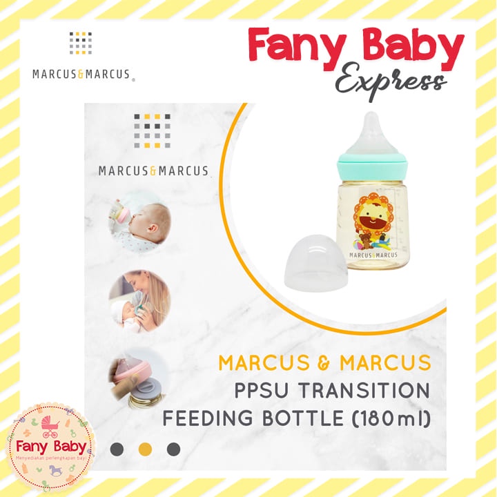 MARCUS &amp; MARCUS PPSU TRANSITION FEEDING BOTTLE 180ML