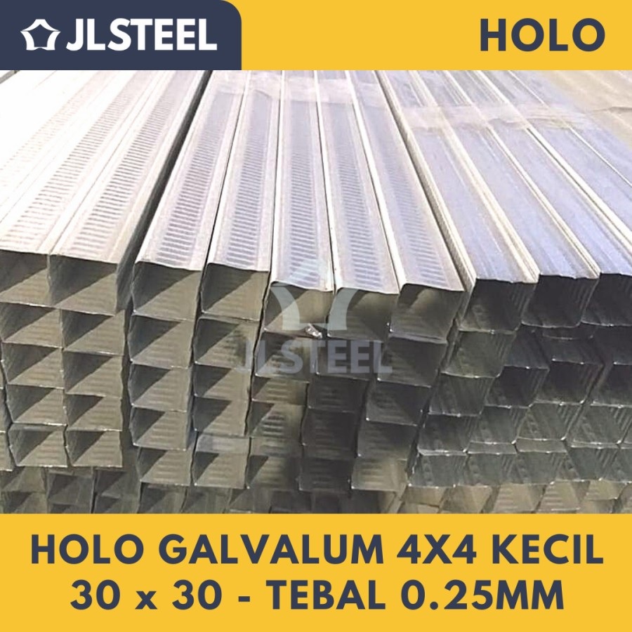 JLSTEEL Besi Hollow Gypsum Galvalume 4x4 mini (0.25 mm)