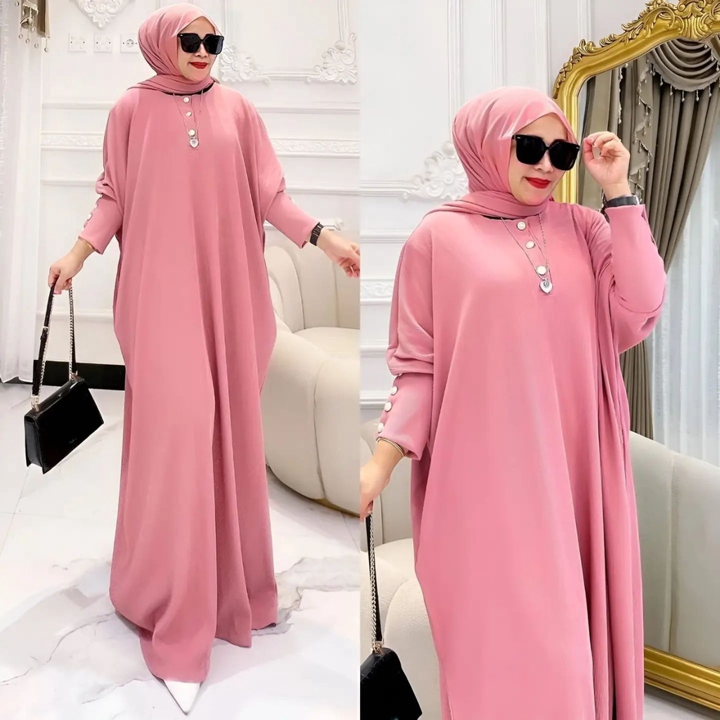 Helwa kaftan - dress kaftan jumbo modern free bross / dress kaftan lebaran / dress kaftan kondangan / dress kaftan jumbo / dress kaftan busui / kaftan simple kancing depan / kaftan simple polos / kaftan jumbo ld 120 / kaftan lebaran / kaftan putih