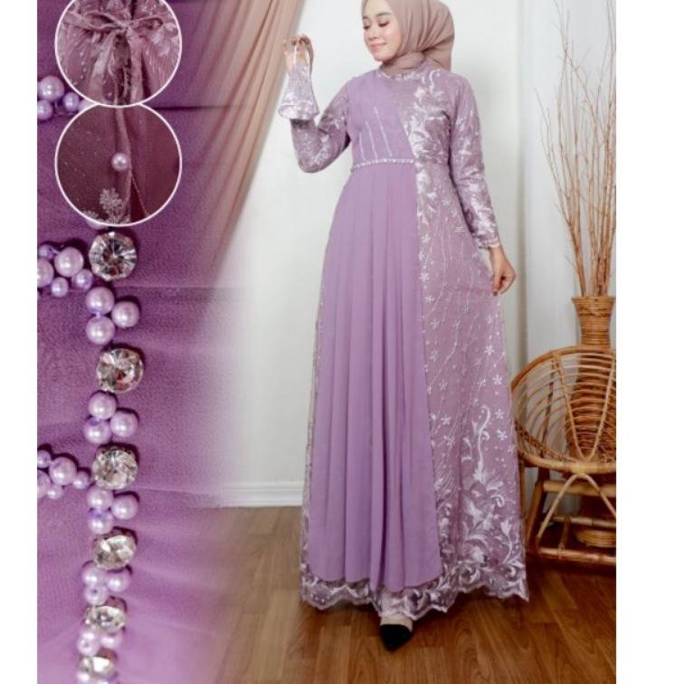 HOT SALE Gamis Brukat Terbaru Baju Wanita Jumbo Abaya Kebaya Dress Muslim Camila Kamila Naila Syari 