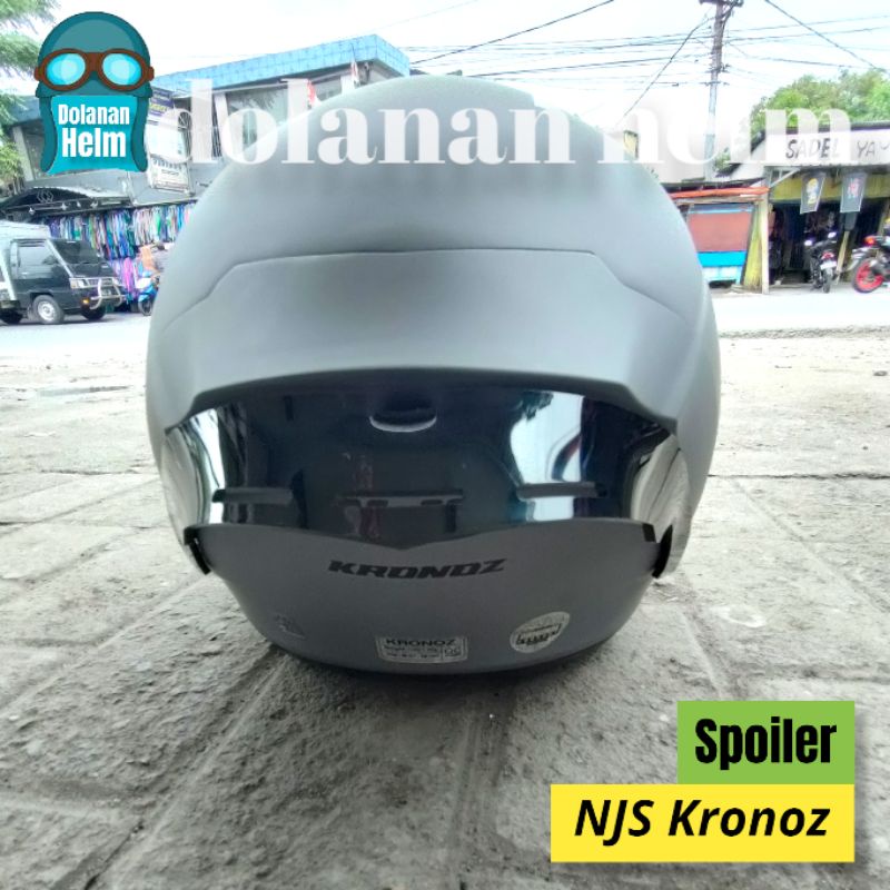 BEST DEALS Spoiler Helm NJS Kronoz Tebal 3mm Warna Hitam Glossy/Bening/Smoke