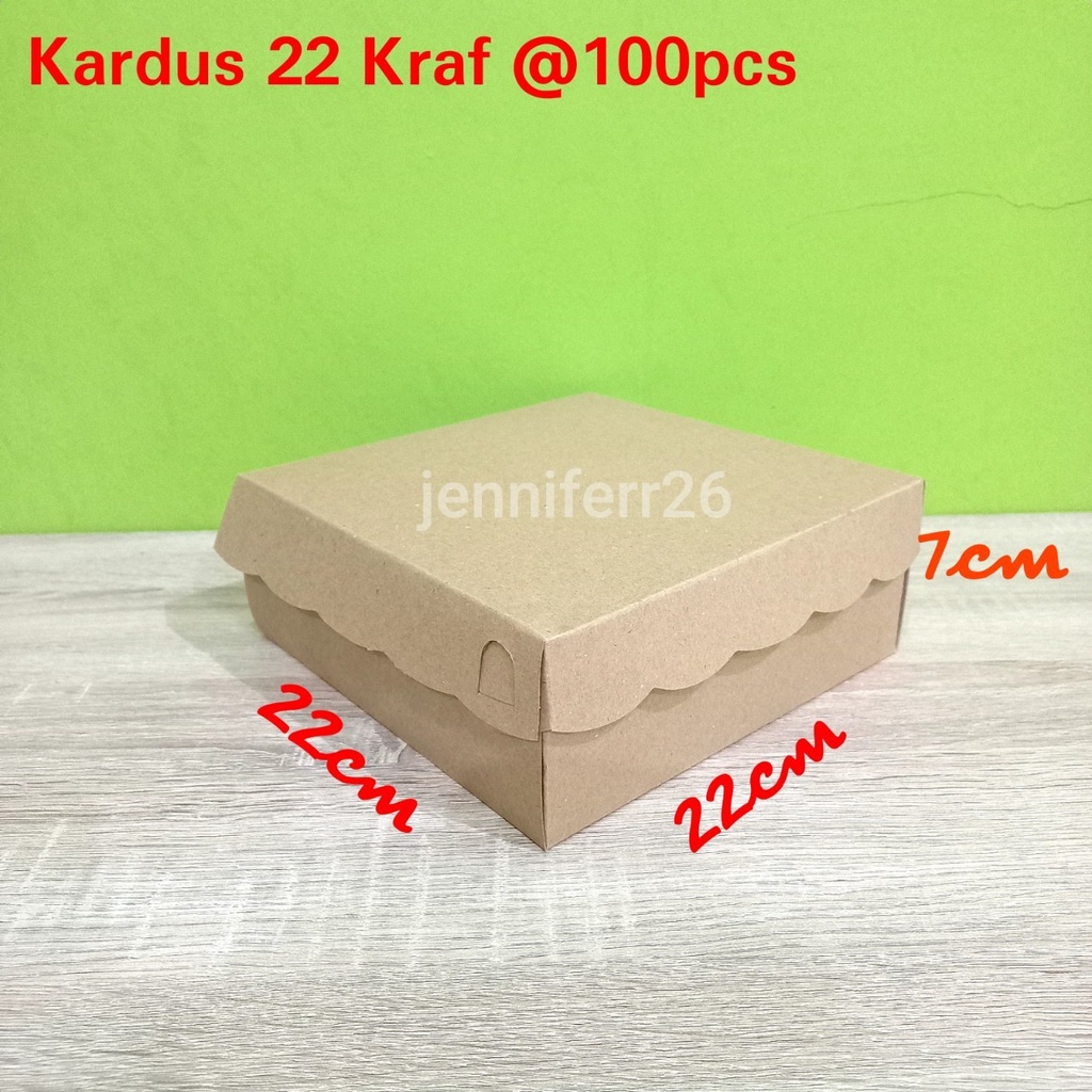 

Kardus coklat 22x22 kraf 350gsm kardus nasi coklat