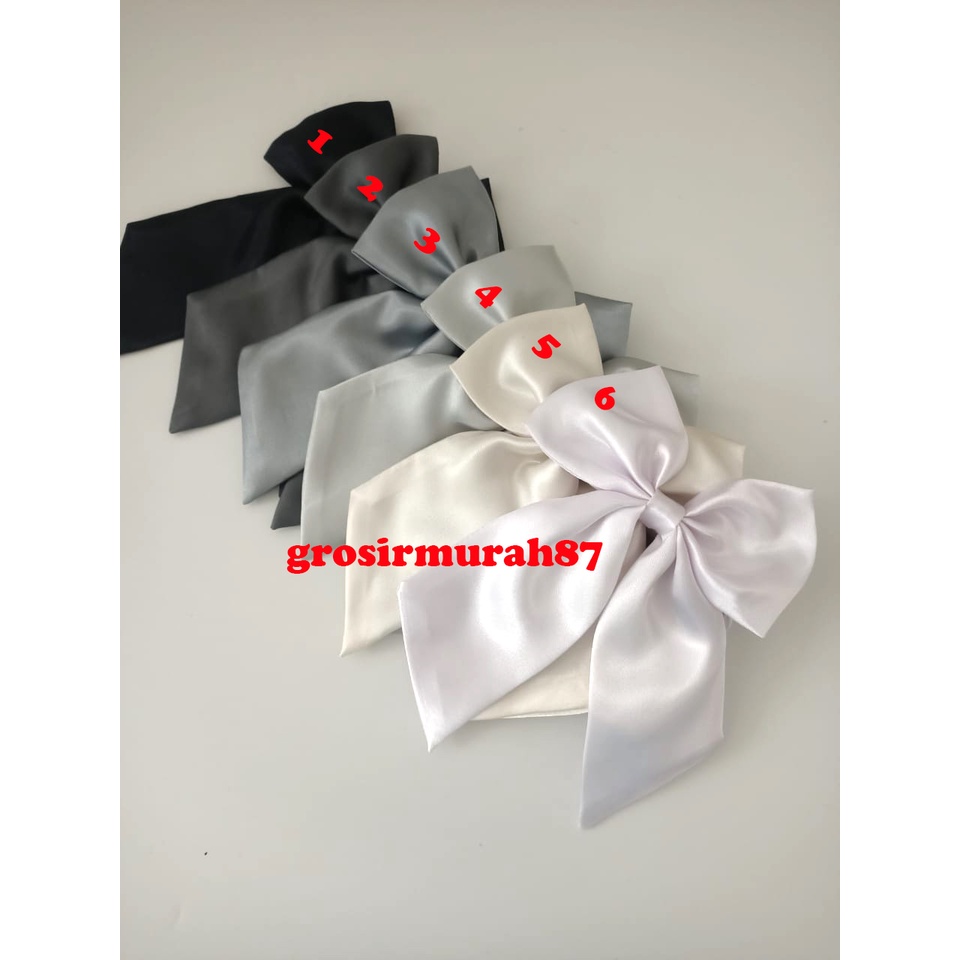 Ikat rambut scrunchie pita wanita model korea ready semua warna