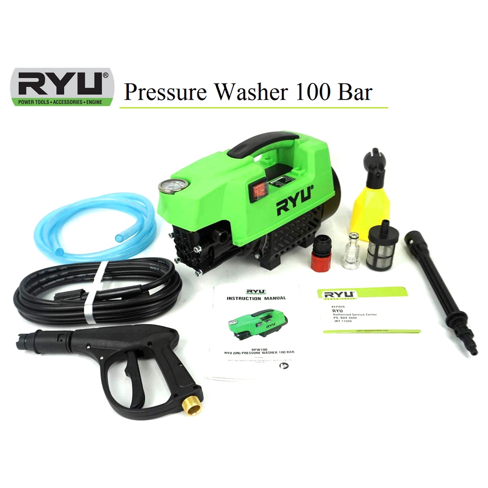 RYU RPW100 Pressure Washer Alat Steam Cuci Motor Mobil Steam Jet Cleaner Listrik