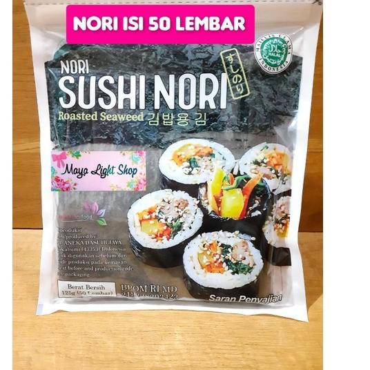 

℮ nori sushi 50 lembar Promo Sale Termurah Nori Manjun ekonomi sakao nori 50 lembar limited rumput laut sushi dried seaweed ➭