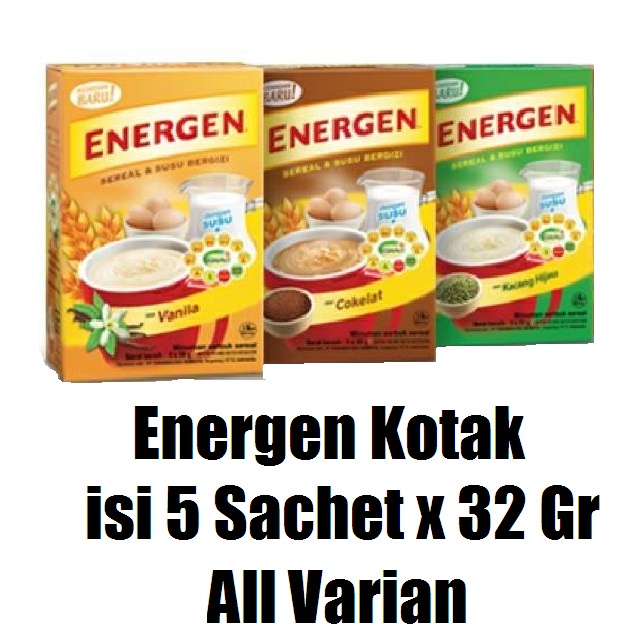 

Energen Sereal Kotak 32 gr x 5 Sachet All Varian