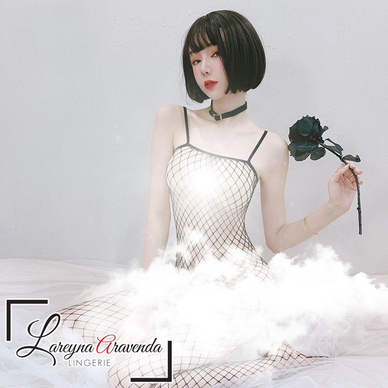 Lingerie Lingerie Seamless Body Stoking Sexy Model Jaring Besar Tali Lengan LG187(R1U4) Lingerie Sex