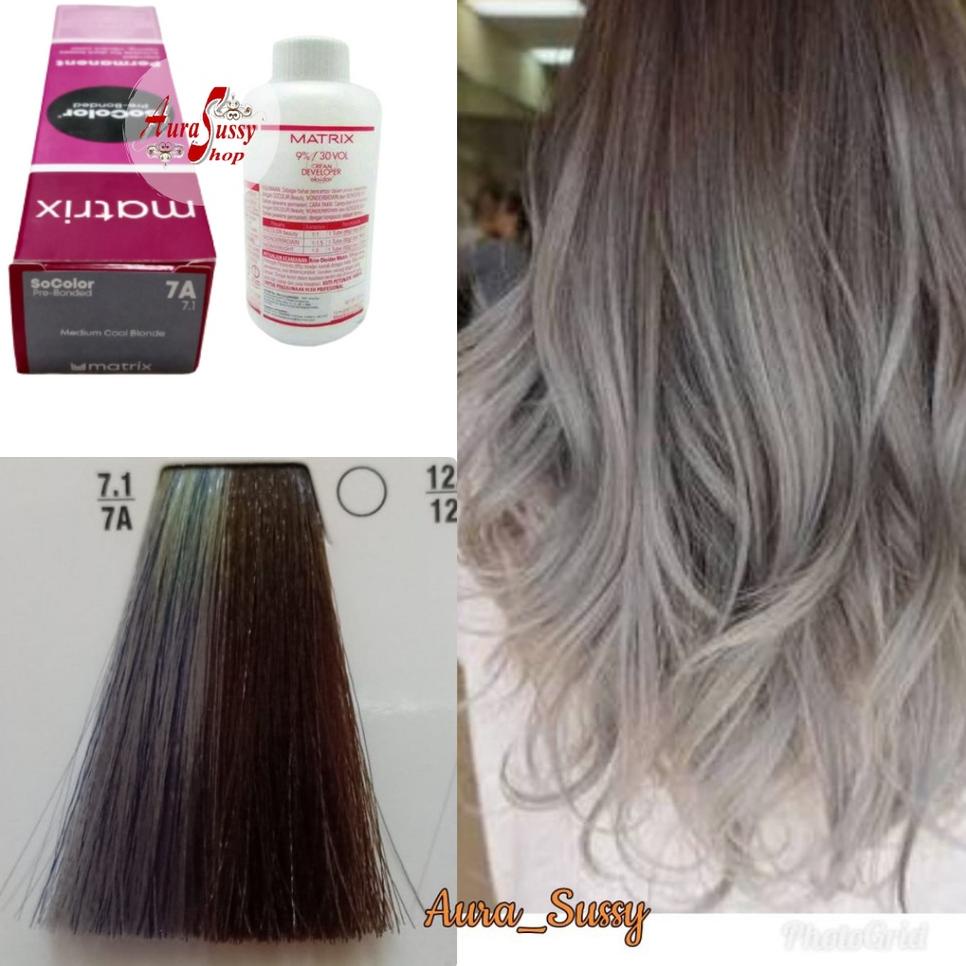 ➮ MATRIX So Color 7.1 / 7A Cat RambuT Medium Cool Blonde Grey 90 ml  + Oxydant 135 ml ▲