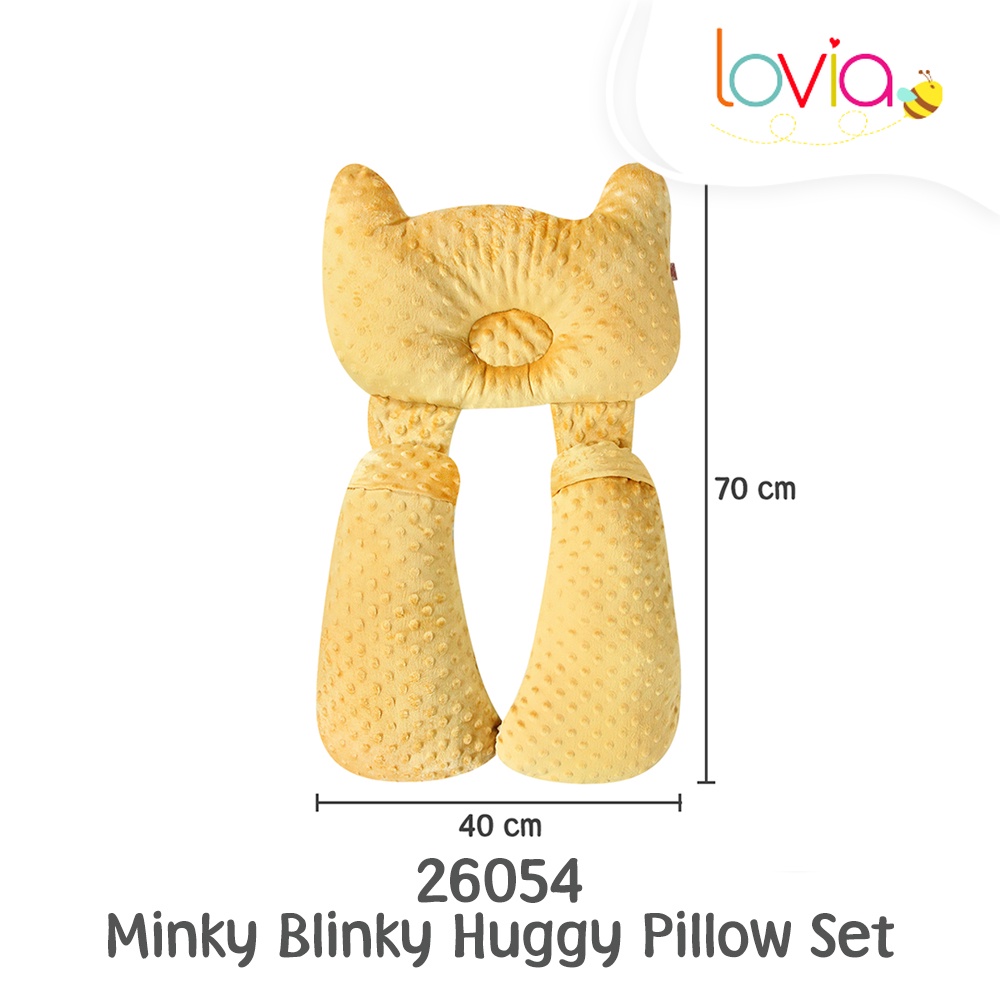 Kiddy Minky Blinky Huggy Pillow Set/ Bantal Peyang Bayi/ Bantal Bayi Multifungsi / 26054