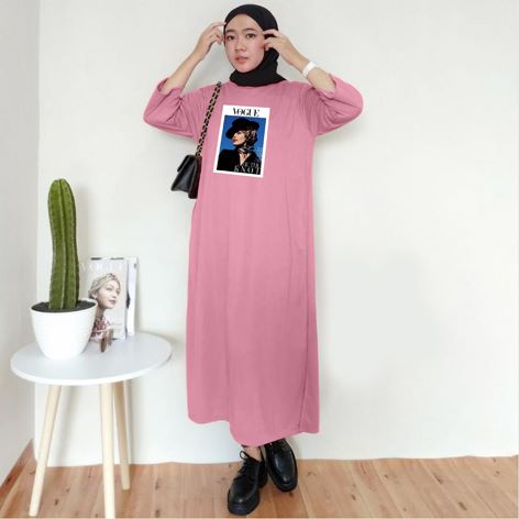 BAJU DRESS OVERSIZE BASIC DTF VG/ OVERSIZE TUNIK PREMIUM DIGITAL PRINT