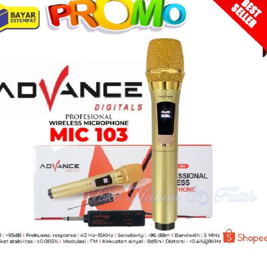 ➵ mic wireless single advance 103 / Mic Profesional Wireless Microphone ADVANCE 103 ○