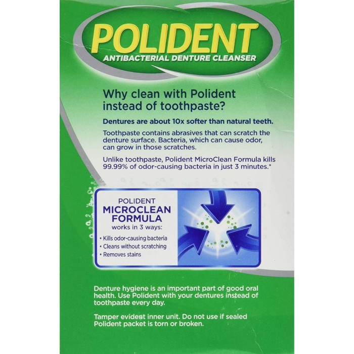 TERLARIS- Polident Smokers Daily Cleanser Box - 120 Tablets (NEW)
