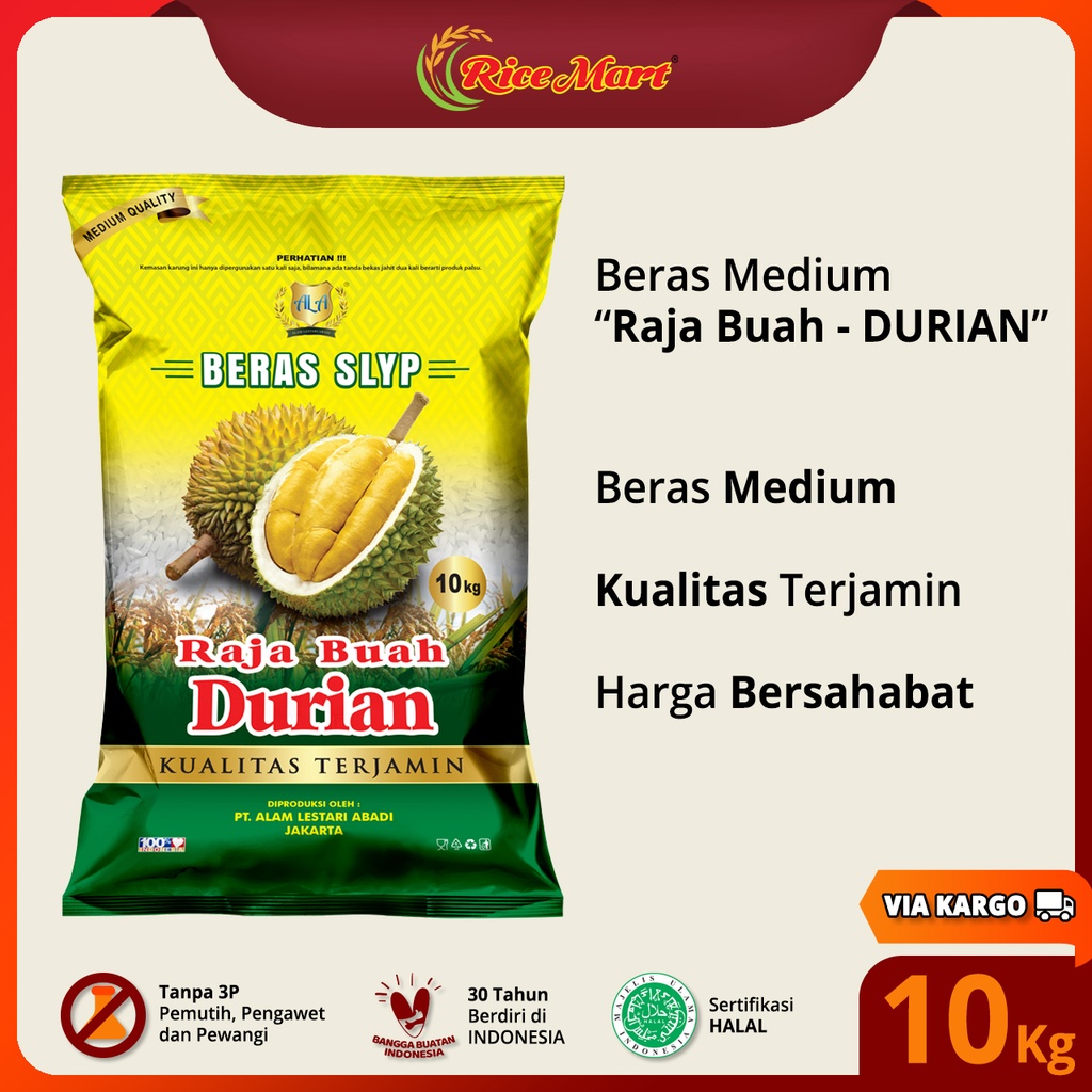 

Beras RAJA BUAH DURIAN 10 kg [KARGO] - Kualitas Terjamin - Harga Bersahabat - Produk Indonesia