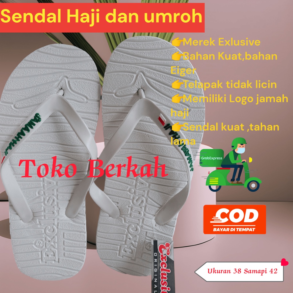 Sendal  tanpa jahit haji dan umroh merek Exlusive 100%  original