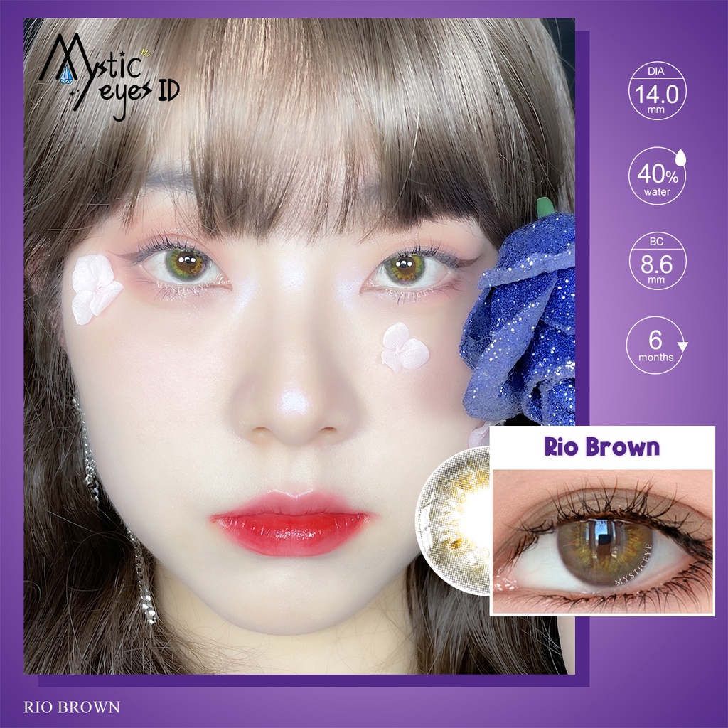 [✅COD] MYSTICEYES SOFTLENS RIO GARDEN SERI 14MM (NORMAL)