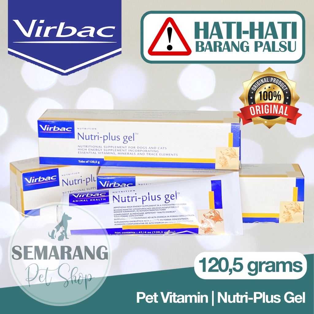 Vitamin VIRBAC NutriPlus Gel/Nutri-Plus Gel/Nutri Plus Gel 120,5gr Anjing Kucing Hamster