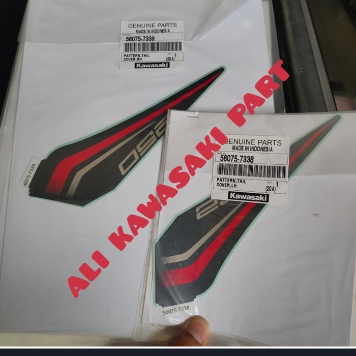 stiker striping cover body belakang ninja RR mono original