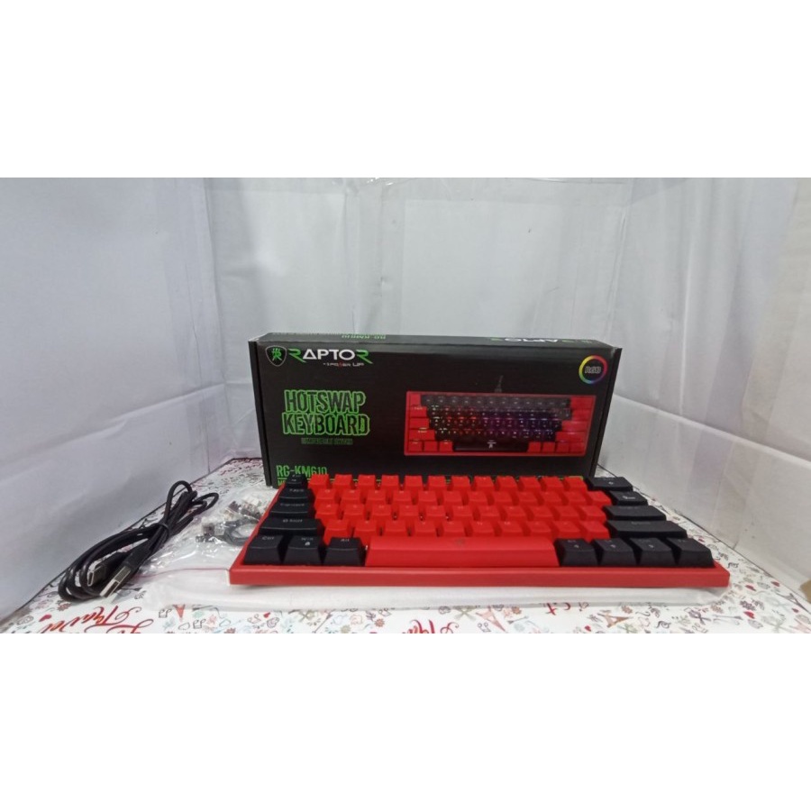 Keyboard PowerUp Raptor RG-KM610 Mechanical Gaming 61 Key RGB Switch
