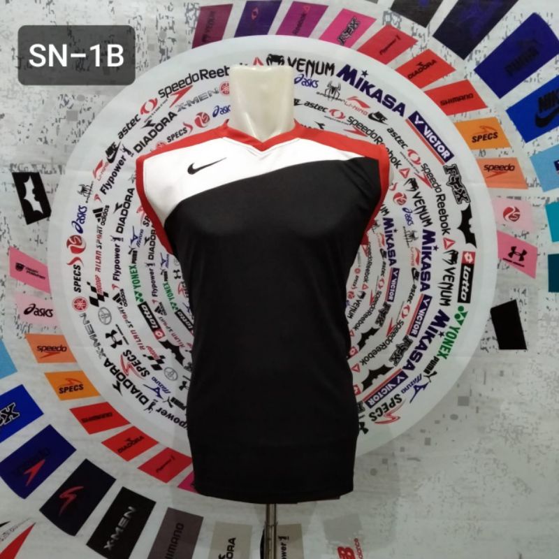 Singlet sepakbola tanktop futsal sleeve less sport atasan olahraga pria logo bordir kaos bola tanpa lengan lekbong futsal yukensi bulutangkis voli