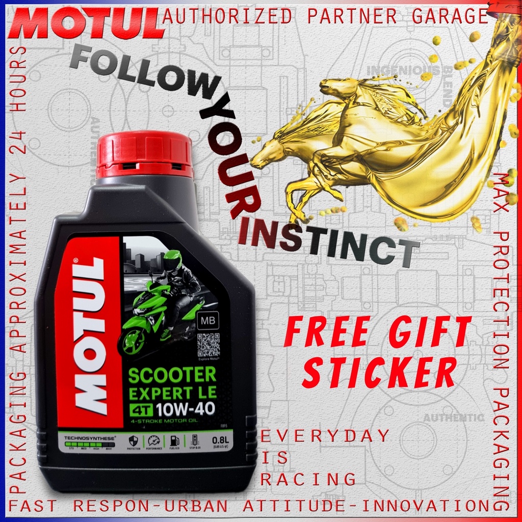 MOTUL SCOOTER EXPERT LE 10w40 800 ml dan 1000 ml  Pilihan kemasan OLI MOTOR IMPORT ORIGINAL