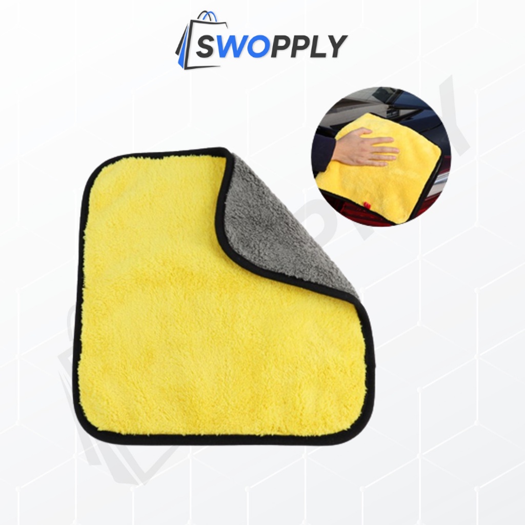 Swopply HL0468 Kain Lap Microfiber Kain Lap Anti Minyak Lap Kaca Lap Meja Serbaguna 30x30cm Kain Lap Mobil Motor 2 Sisi Multifungsi