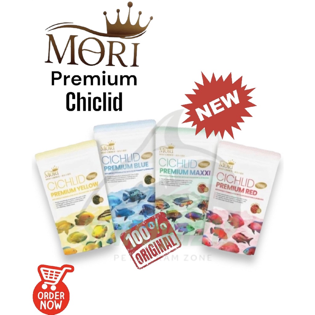 MORI Premium Chiclid Cichlid Makanan Pelet Ikan Kecil