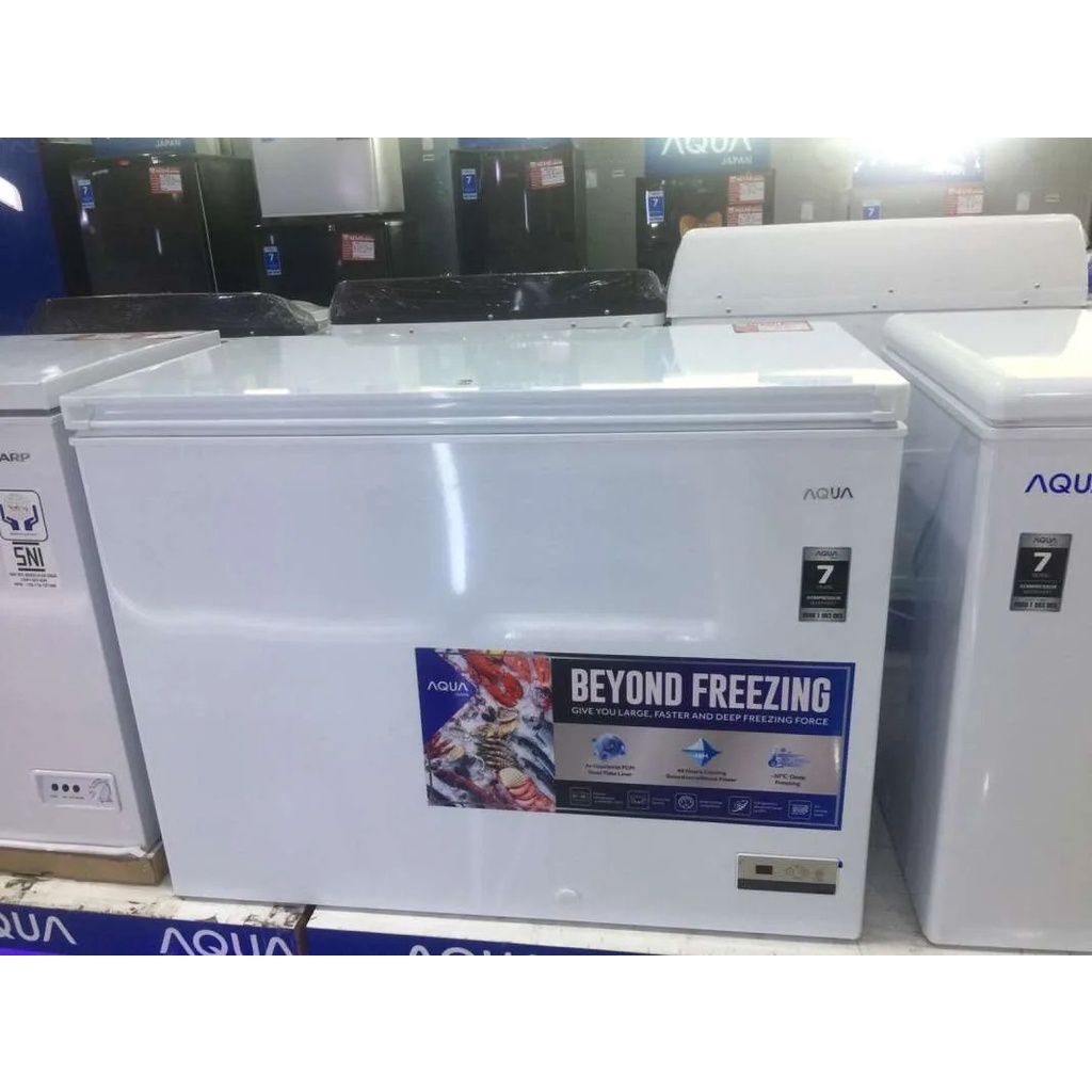 CHEST FREEZER AQUA AQF 320 EC 306 LITER TAHAN 48 JAM SAAT MATI LAMPU