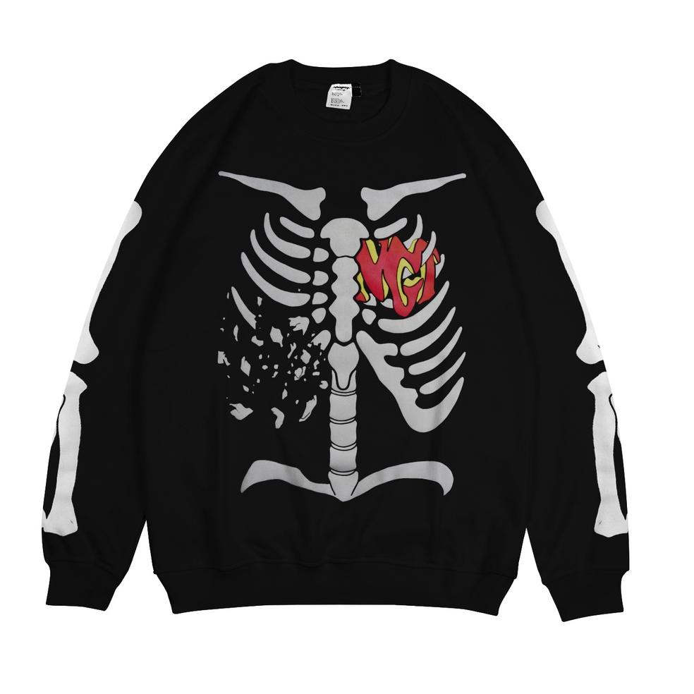 PALING DICARI E34 Naughty Badclub Black Crewneck Spooky ザ