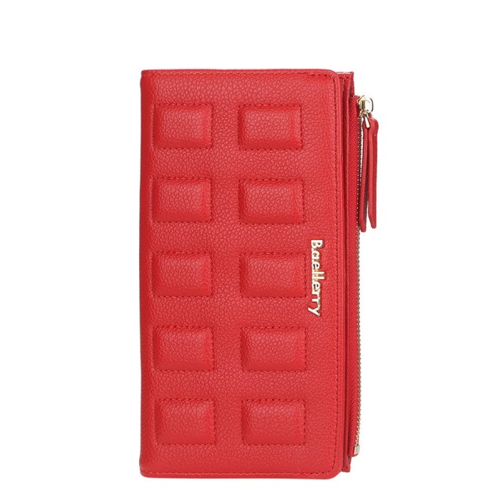 dompet kartu wanita BAELLERRY ORIGINAL T KULIT MINALE RESLETING Merah U4F3 original high quality kor